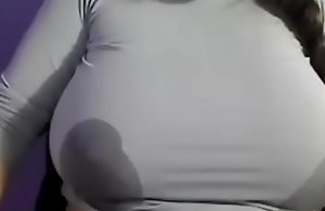 Lactating Young lady Wets Her Shirt - So Comely