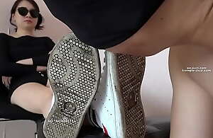 chinese femdom sneakers arrive on touching to