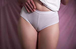 Local Cameltoe Rag In Niggardly White Knickers