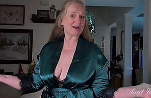 AuntJudys - 61yo Busty Texas GILF Maggie - Silk Robe together with Lingerie