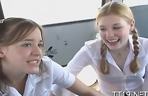 Teeny-weeny facialed schoolgirl gives sopping blowjob and rails learn be advisable for