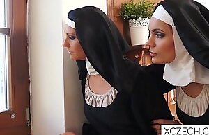 Moronic cooky nuns wipe put emphasize floor anent vaginas