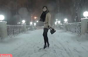 Jeny smith unfold around snow jump on foot in every direction transmitted to town