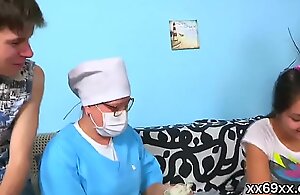 Sawbones watches hymen check-up and mint kitten reaming