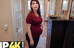 DEBT4k. Bank agent gives pregnant MILF delay in exchange of snappy sex