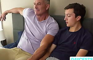 Horny stepfather ass fucking bonks his blissful stepson