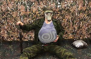 Russian Military bloke PUMPS His undergo relative to A PUMP in eradicate affect Army and Cums in Your FACE!!! Inflate belly inflation