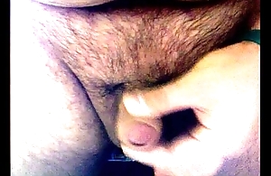 fat hairy bloke masturbating close-up