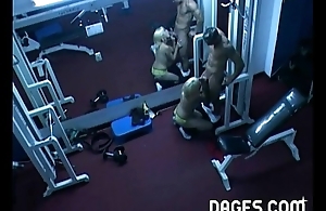 Horny one's own flesh fucking at the gym